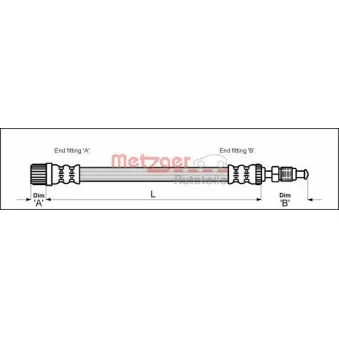 Flexible de frein METZGER 4113258