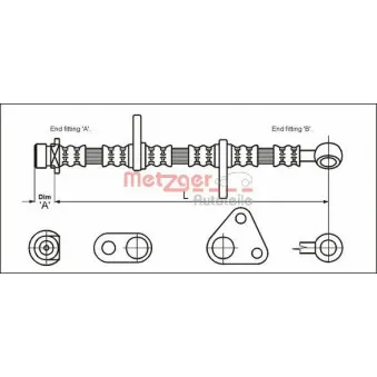 Flexible de frein METZGER 4113279