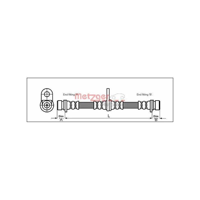 Flexible de frein METZGER 4113290