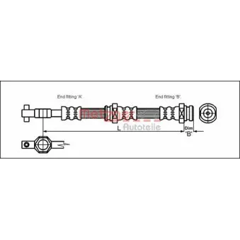 Flexible de frein METZGER 4113304