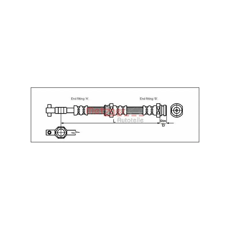 Flexible de frein METZGER 4113304
