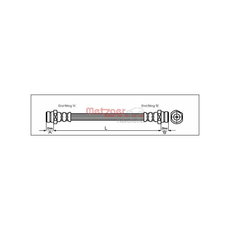 Flexible de frein METZGER 4113305