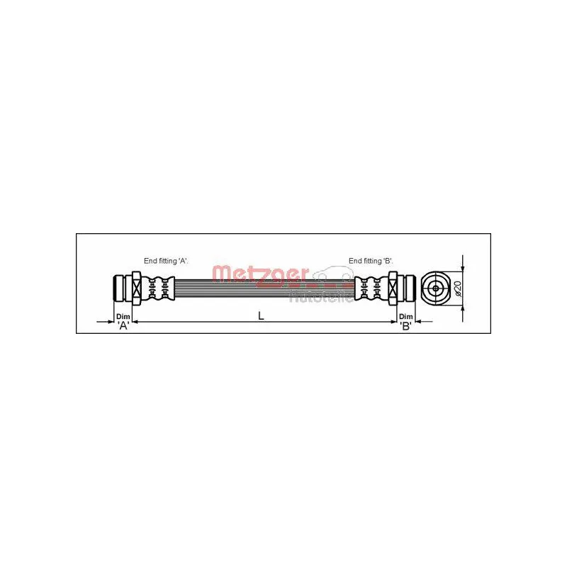 Flexible de frein METZGER 4113310