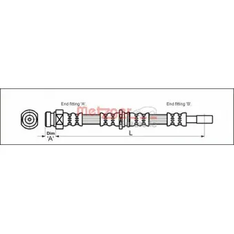 Flexible de frein METZGER 4113315
