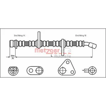 Flexible de frein METZGER 4113501