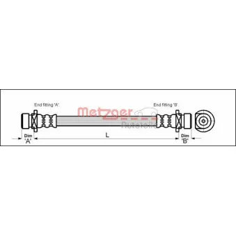 Flexible de frein METZGER 4113506