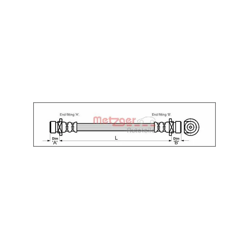 Flexible de frein METZGER 4113506