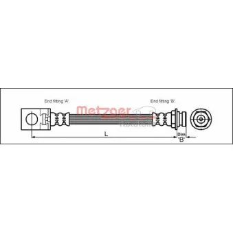 Flexible de frein METZGER 4113524