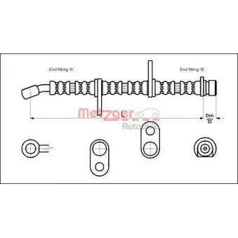 Flexible de frein METZGER