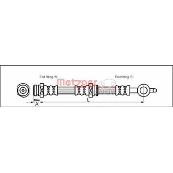 Flexible de frein METZGER 4114054