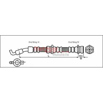 Flexible de frein METZGER 4114061