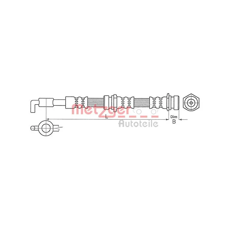 Flexible de frein METZGER 4114062