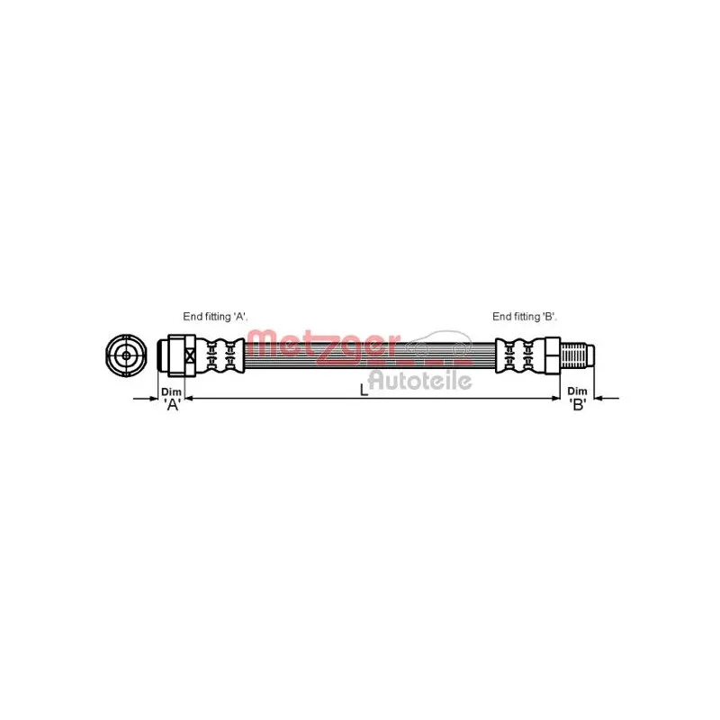 Flexible de frein METZGER 4114082