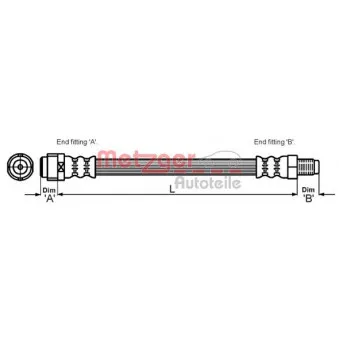 Flexible de frein METZGER 4114083