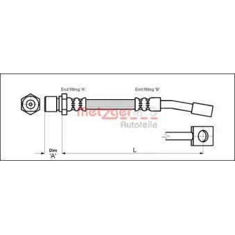 Flexible de frein METZGER 4114679