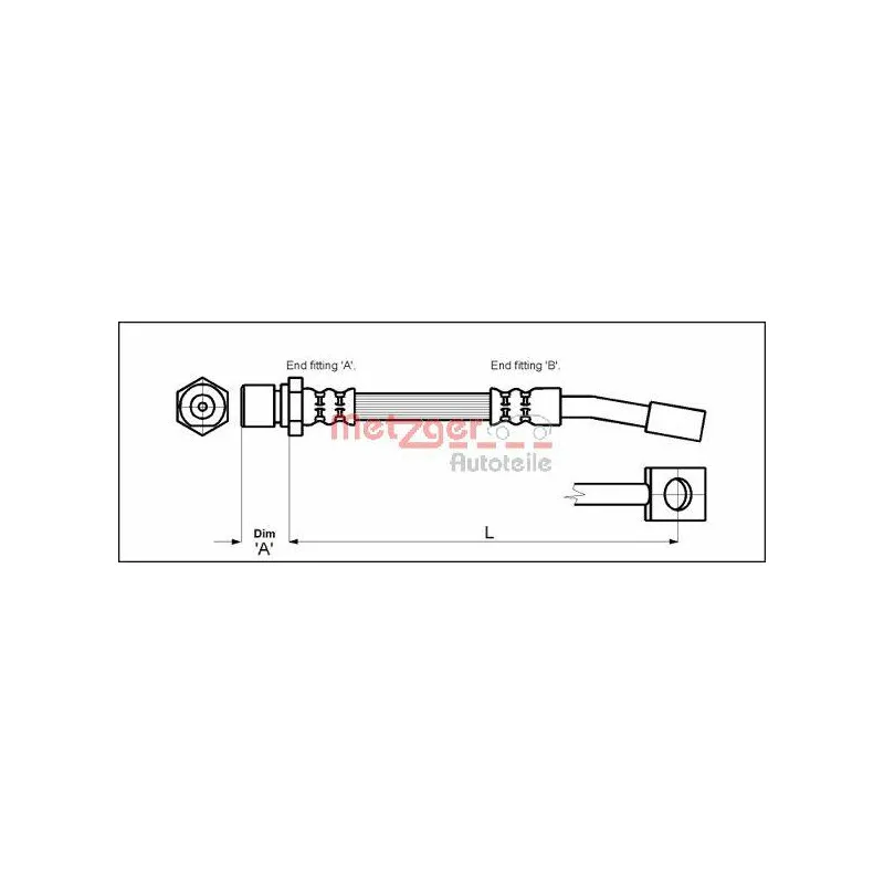 Flexible de frein METZGER 4114679