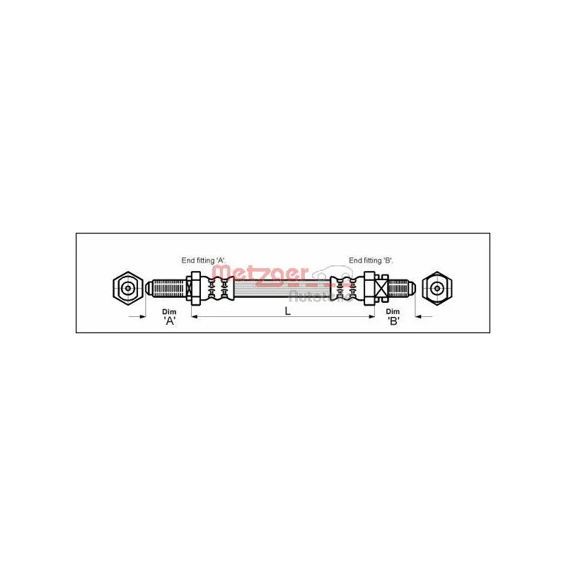 Flexible de frein METZGER 4114680