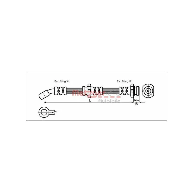 Flexible de frein METZGER 4114691