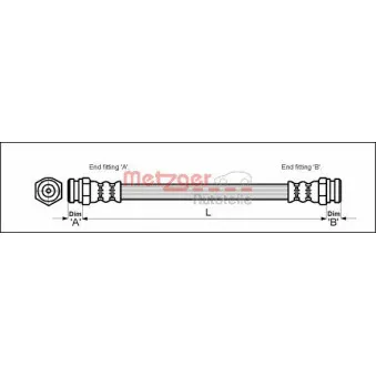 Flexible de frein METZGER 4114702