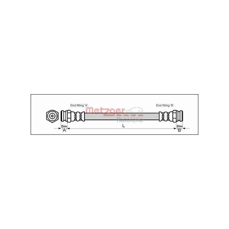 Flexible de frein METZGER 4114702