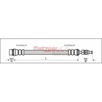 Flexible de frein METZGER 4114712