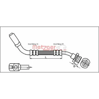 Flexible de frein METZGER 4114724
