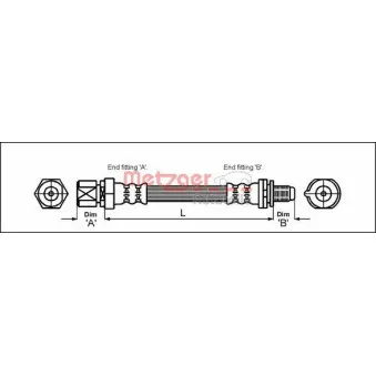 Flexible de frein METZGER 4114730