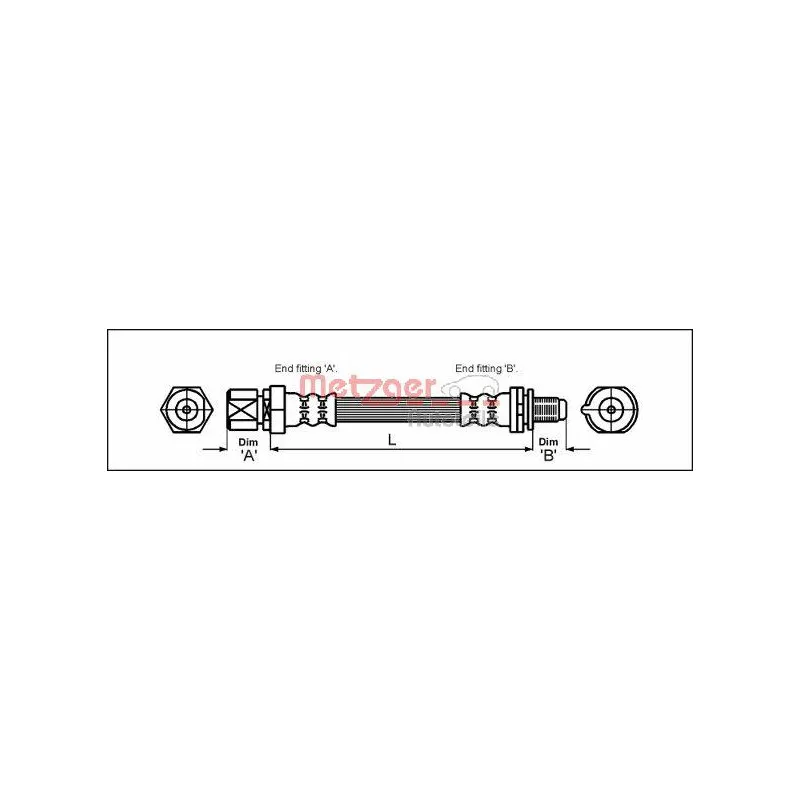 Flexible de frein METZGER 4114730