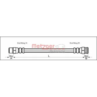 Flexible de frein METZGER 4114736