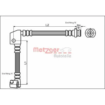 Flexible de frein METZGER 4114738