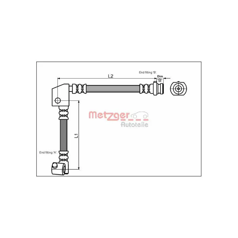 Flexible de frein METZGER 4114738