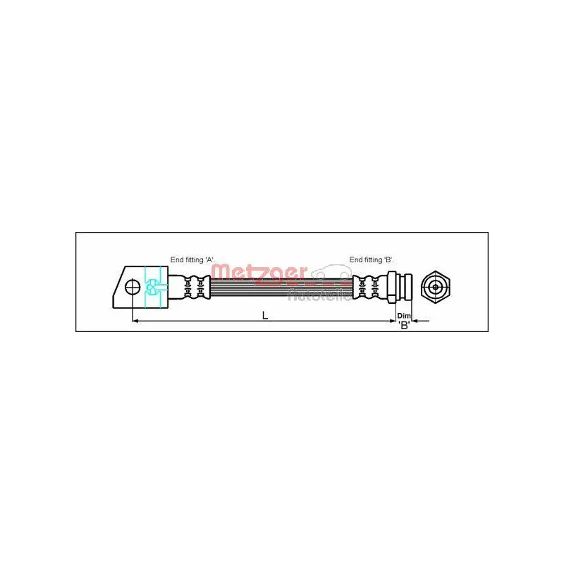 Flexible de frein METZGER 4114749