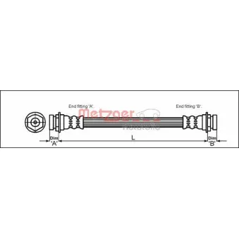 Flexible de frein METZGER 4114754