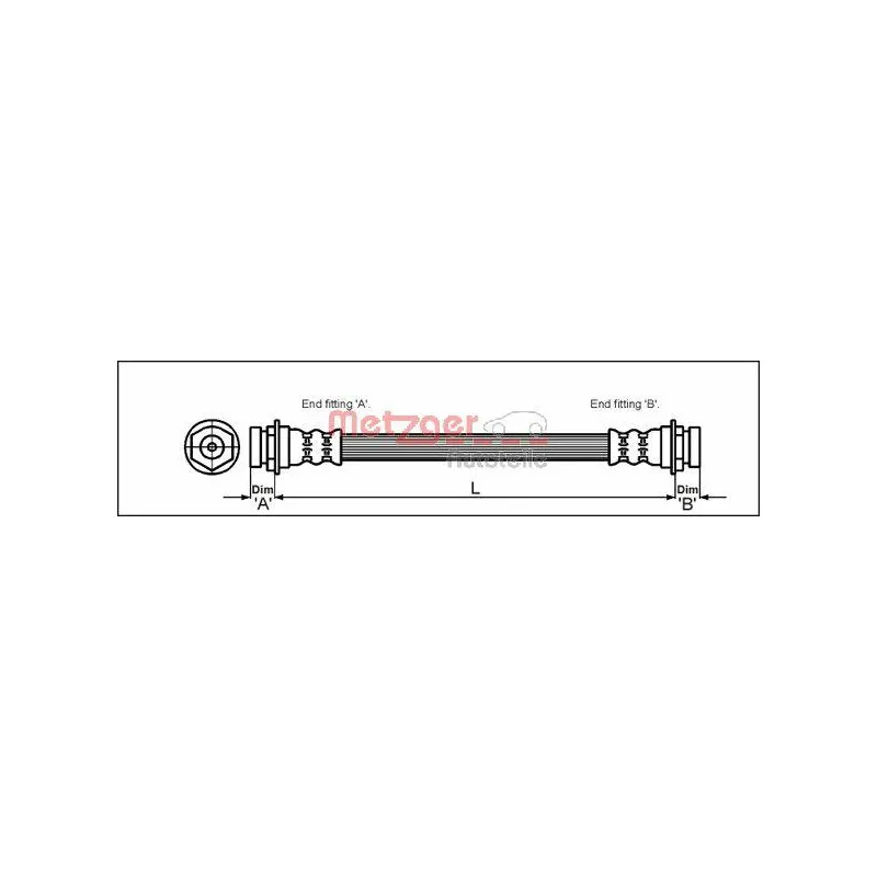 Flexible de frein METZGER 4114754