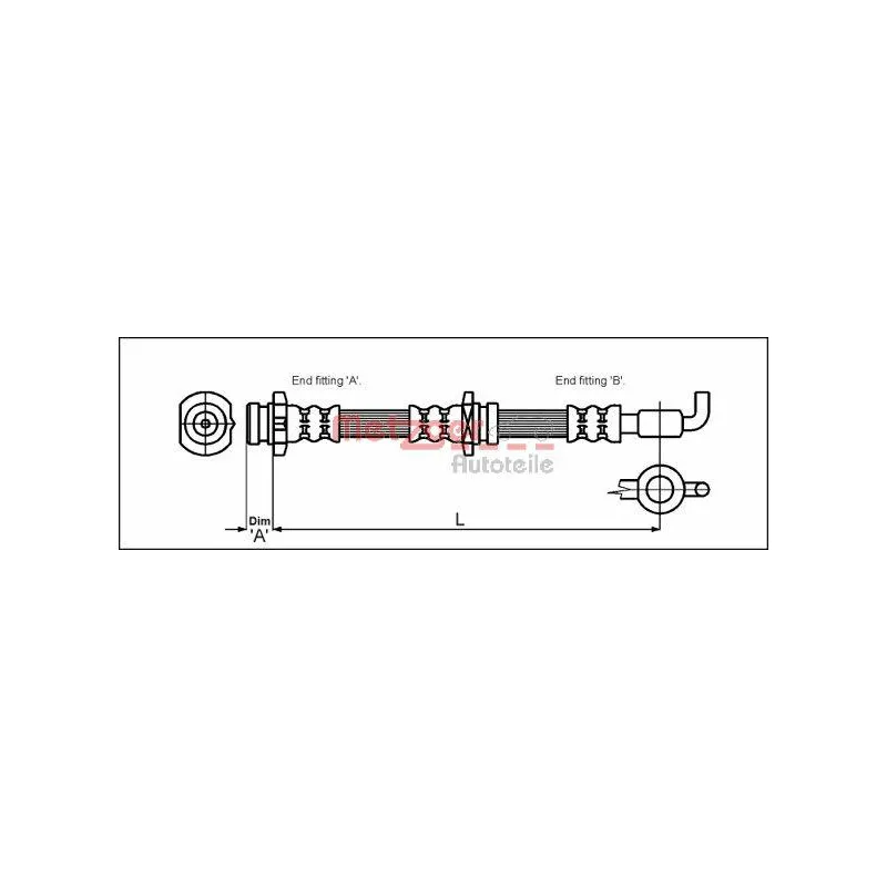 Flexible de frein METZGER 4114757