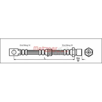 Flexible de frein METZGER 4114758