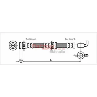Flexible de frein METZGER 4114760