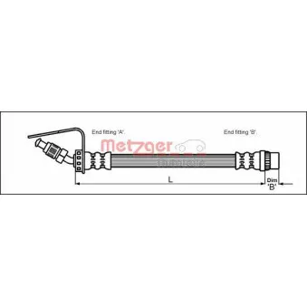 Flexible de frein METZGER 4114762