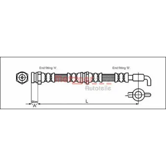 Flexible de frein METZGER 4114780