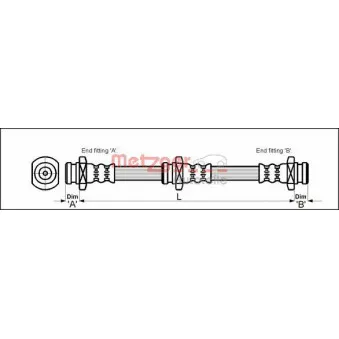 Flexible de frein METZGER 4114790