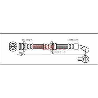 Flexible de frein METZGER 4114791