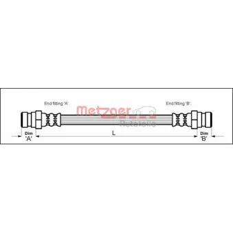 Flexible de frein METZGER 4114799