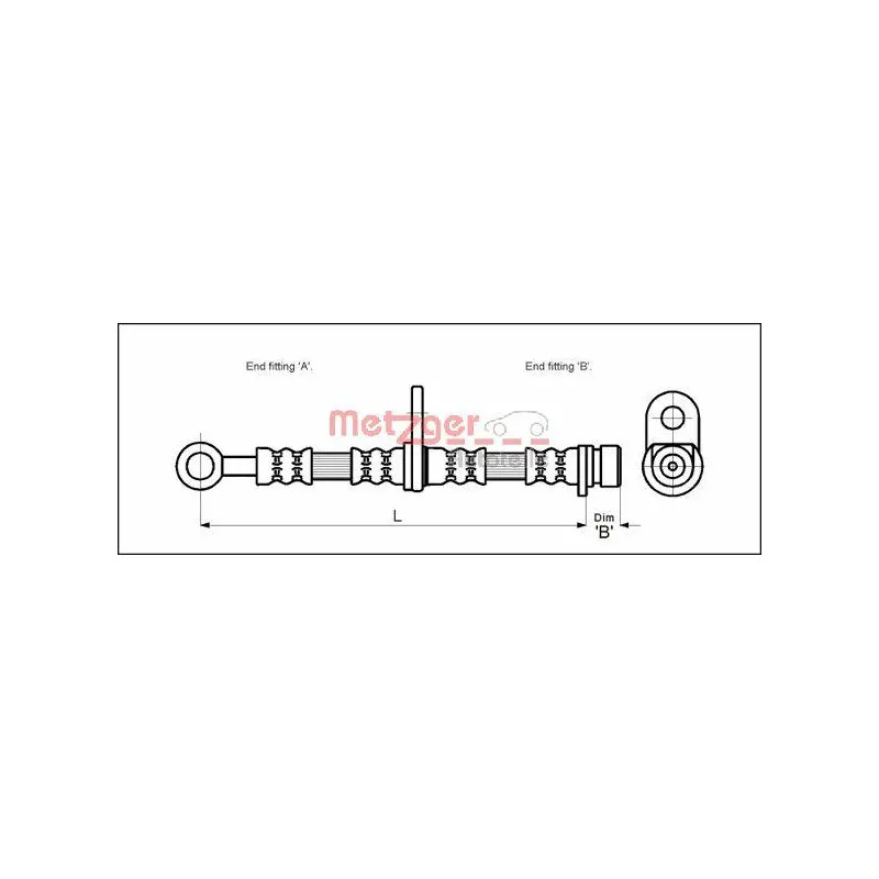 Flexible de frein METZGER 4115152