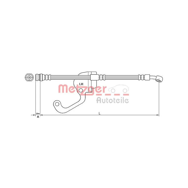 Flexible de frein METZGER 4116229