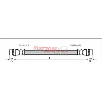 Flexible de frein METZGER 4118573