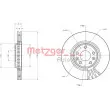 Jeu de 2 disques de frein avant METZGER 6110002 - Visuel 1