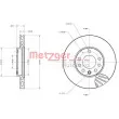 Jeu de 2 disques de frein avant METZGER 6110013 - Visuel 1