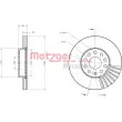 Jeu de 2 disques de frein avant METZGER 6110021 - Visuel 3
