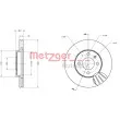 Jeu de 2 disques de frein avant METZGER 6110026 - Visuel 3