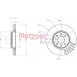 Jeu de 2 disques de frein avant METZGER 6110033 - Visuel 1